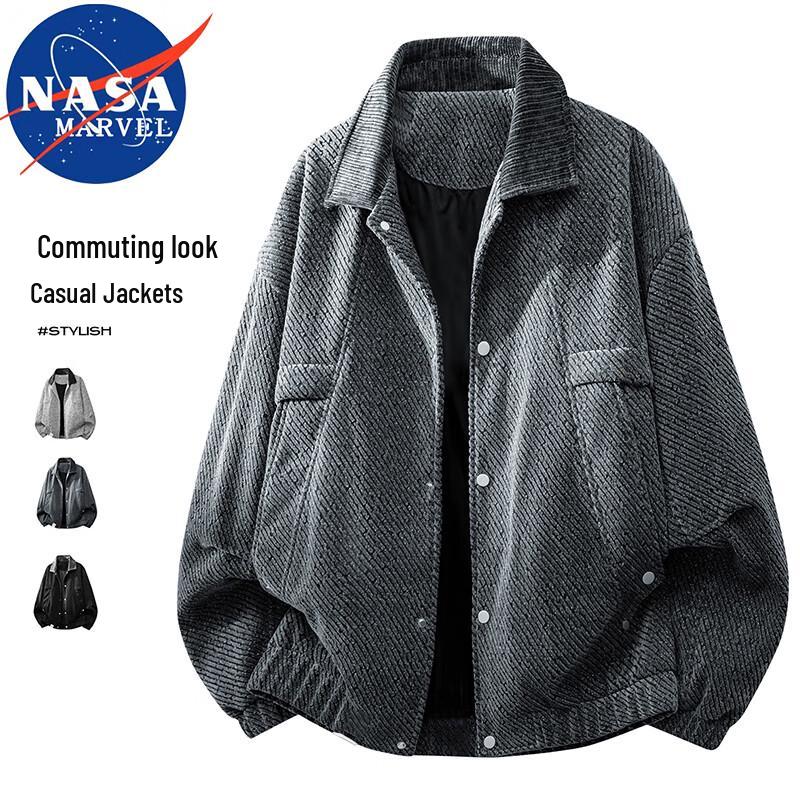 

NASA MARVEL Men s Casual Loose Fit Lapel Jacket 4XL