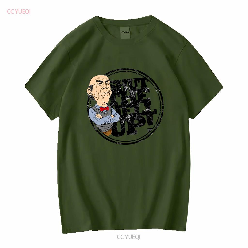 Jeff Dunham Shut The Hell Up Walter T Shirt Men Cotton Novelty Crewneck Vintage Washed Versatile Homme Designer Clothes