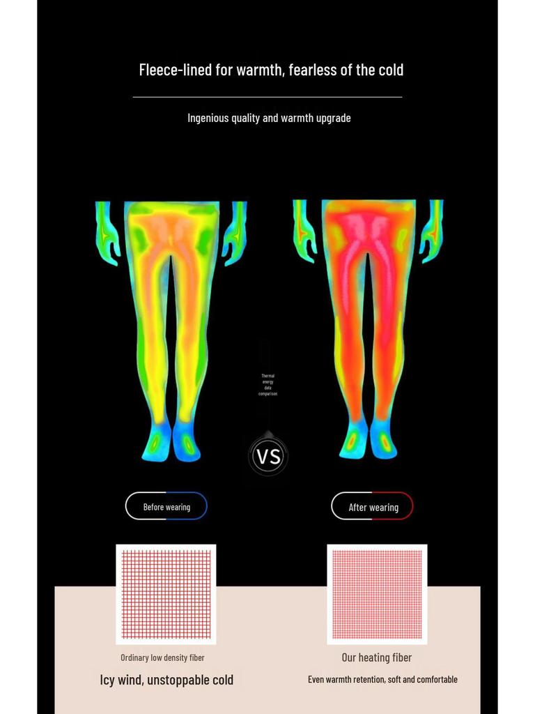 Men's Fleece-Lined Sports Tights: Warm, High-Elasticity, Quick-Dry Base Layer for Running, Basketball, and Training.