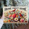 Metal Wall Decor Home Sweet Home Floral Bird Sign Vintage Rustic Room Hanging Indoor Outdoor