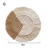 Home Creative Cotton Braid Coaster Handmade Macrame Cup Cushion Bohemia Style Non-slip Cup Mat