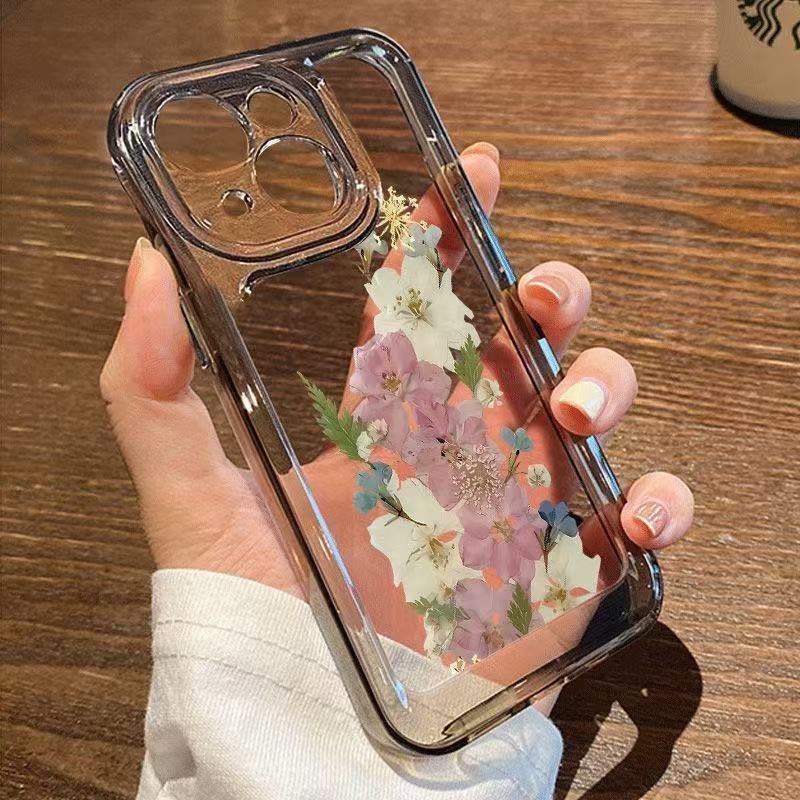Dried Flowers for Iphone17promax Mobile Phone Case Apple 16/14pro Japan and South Korea 13/12/15 Foreign Trade 11XR