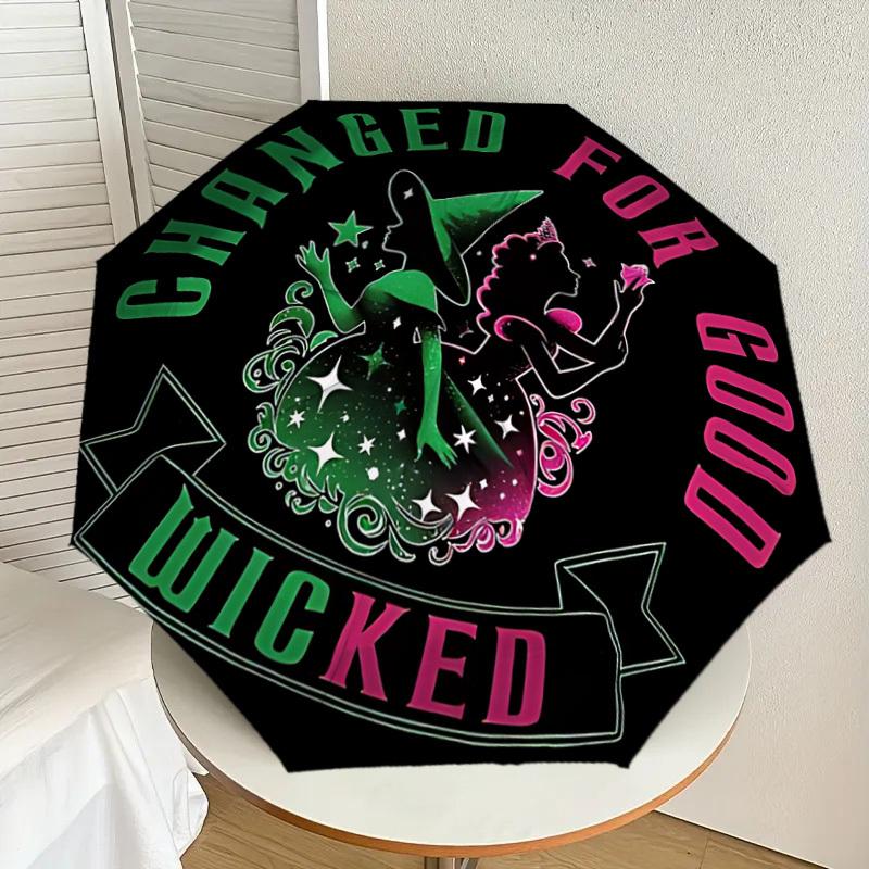 1pc Wicked Good Automatic Folding Umbrella, Portable Collapsible Design, Casual Outdoor Accessory L1127031