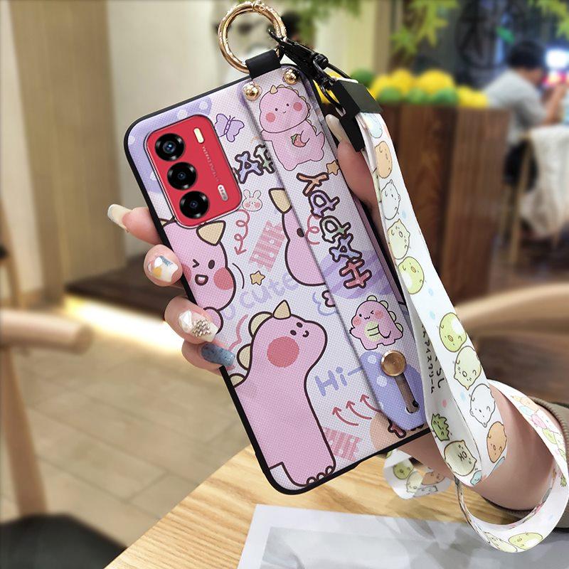 Durable Ring Phone Case For ZTE Blade V40 Vita/A72 Anti-dust Fashion Design Anti-knock Phone Holder Waterproof Wristband