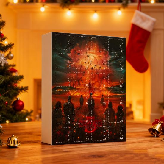 Stranger Things Advent Calendar Box 24 Days of Acrylic Ornaments for Christmas Tree Festive Collectible Gift