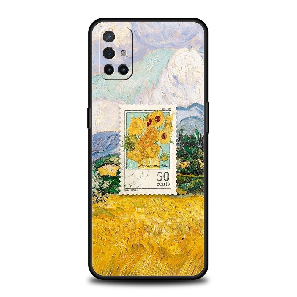 Funda de teléfono con cielo estrellado estilo Van Gogh para OnePlus 12 11 10 9 8 7 7T Pro 12R 10R 9RT 9R 8T Nord N100 N200 N10 2T CE 2 5G Cubierta Negra