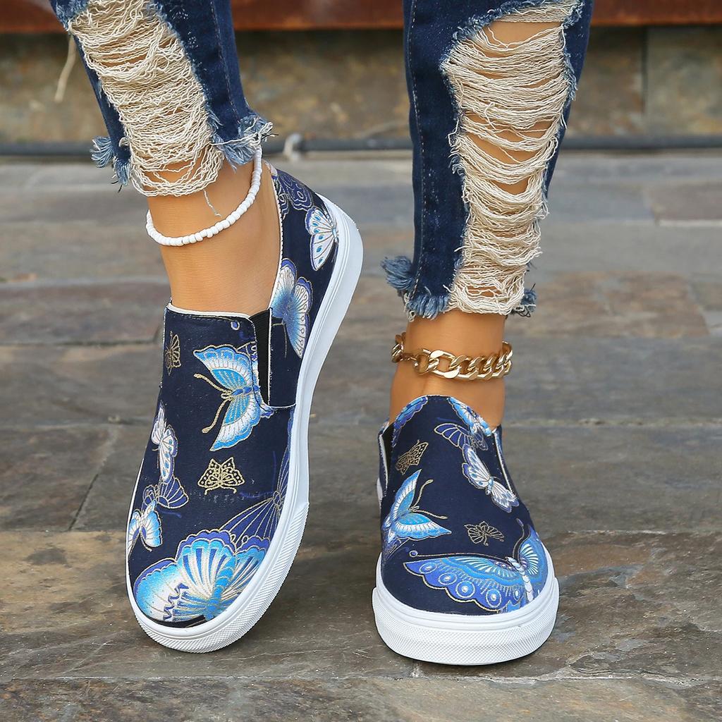 Fashion 2024 High Quality Ladies Shoes Plus Size Women's Flats Fashion Printing Casual Flat Shoes New Round Toe Flat Low Heels Zapatos