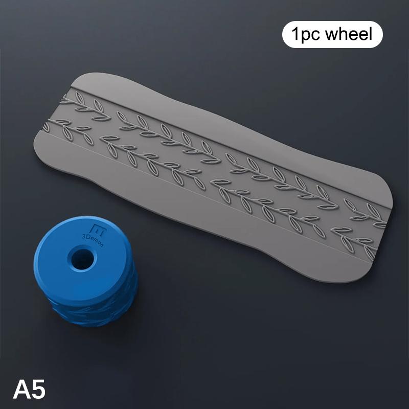 Clay Stamp Roller Geometric Flower Patterns Relief Rolling Tool Ceramic Clay Texture Wheel Clay Molds DIY Clay Tools Art Decor