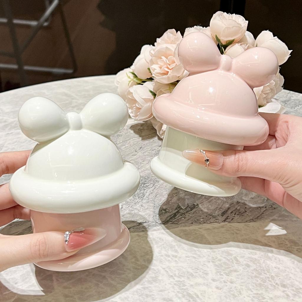 Creative Toothpick Box, High-end Ceramic Personalized and Cute Cotton Swab Box Tube for Home Use, Dental Floss Storage Box