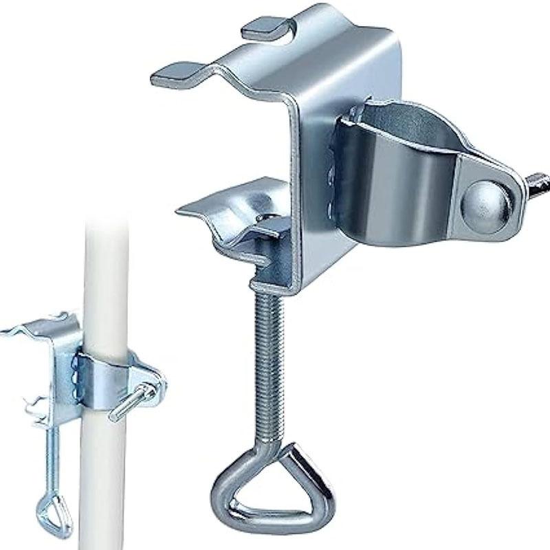 1Pc Courtyard Umbrella Stand Clamp Heavy Duty Metal Umbrella Holder Ajustable Outdoor Umbrella Base And Mount Chair Clamp