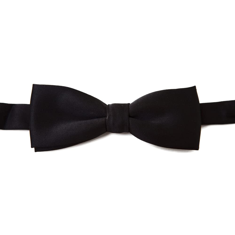 [DAIVA] Fliege, Schleife, Krawatte mit Haken, für Hochzeiten und Partys (Schwarz)