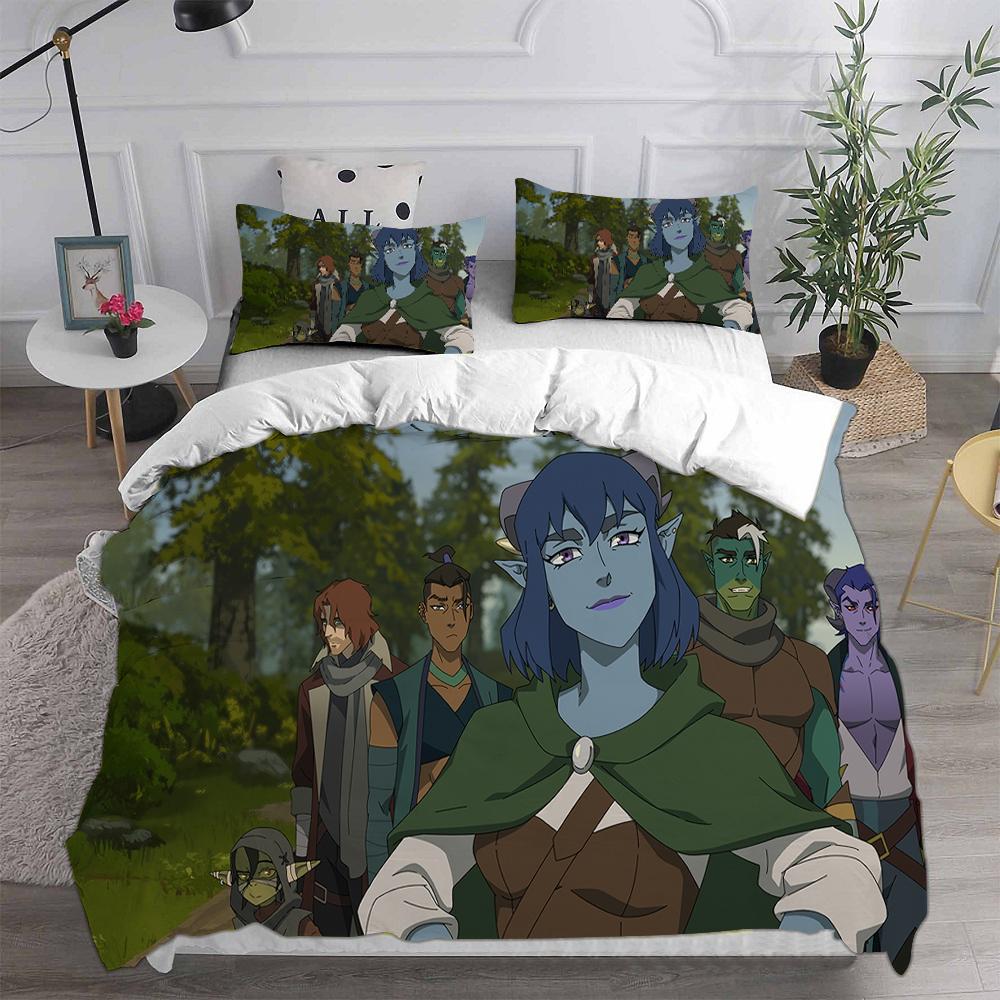 

The Mighty Nein Bedding Sets EU Single Double Comforter Quilt Bed Cover Duvet Cover Pillow Case 2-3 Pieces Sets Kids Adult Size EU Single 135x200cm