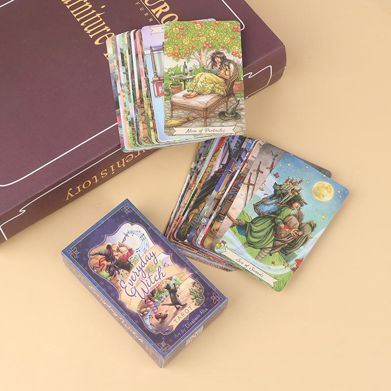 Tarotové karty Tarotová kniha v angličtině Everyday Witch Tarot Cards Tools