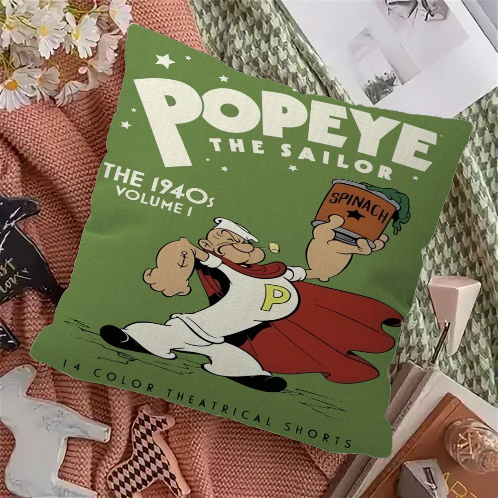 Anime P-Popeye The Sailor Lucky Dragon Pillow Cover Sofa Cushion Cover Home Room Decoration Children Gift