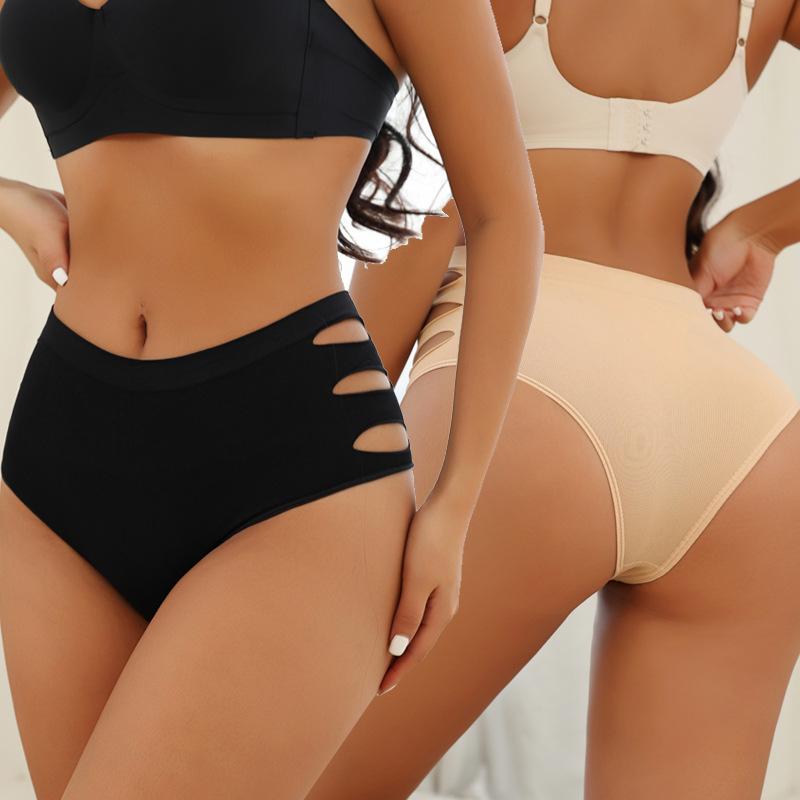 Women's High-waisted Triangle Briefs Tummy Control and Hip Lifting Women's Underwear Plus Size Yoga Panties