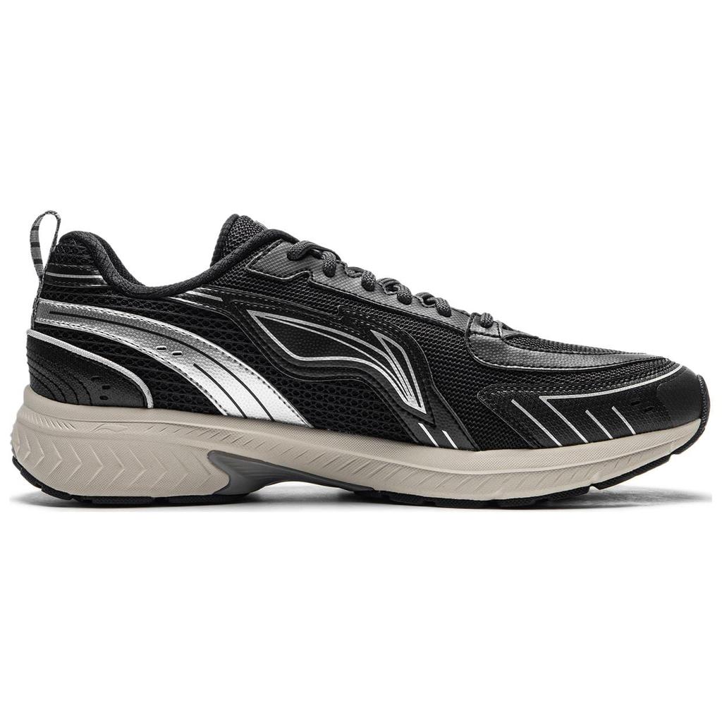 Li Ning Fuyao 1.5 Fabric Cushioning Slip Resistant Abrasion Resistant Low Top Running Shoes Men's Night Black ARXU013-4