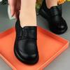 New Non-slip Single Shoes Autumn Soft-soled Shoes Retro Lightweight Round Head Leather Shoes