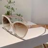 Rhinestone Shine Design Sunglasses Fashion Cat Eye Women Grey Sun Glasses Trendy Decoration Shades for Party