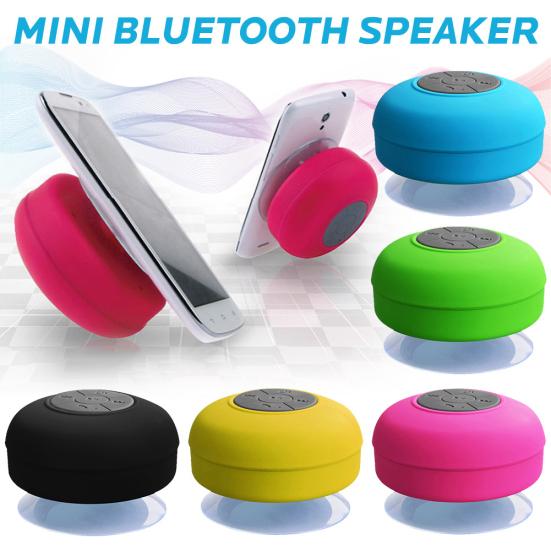 Mini Waterproof Suction Cup Bathroom Wireless Bluetooth-compatible Speaker Music Player