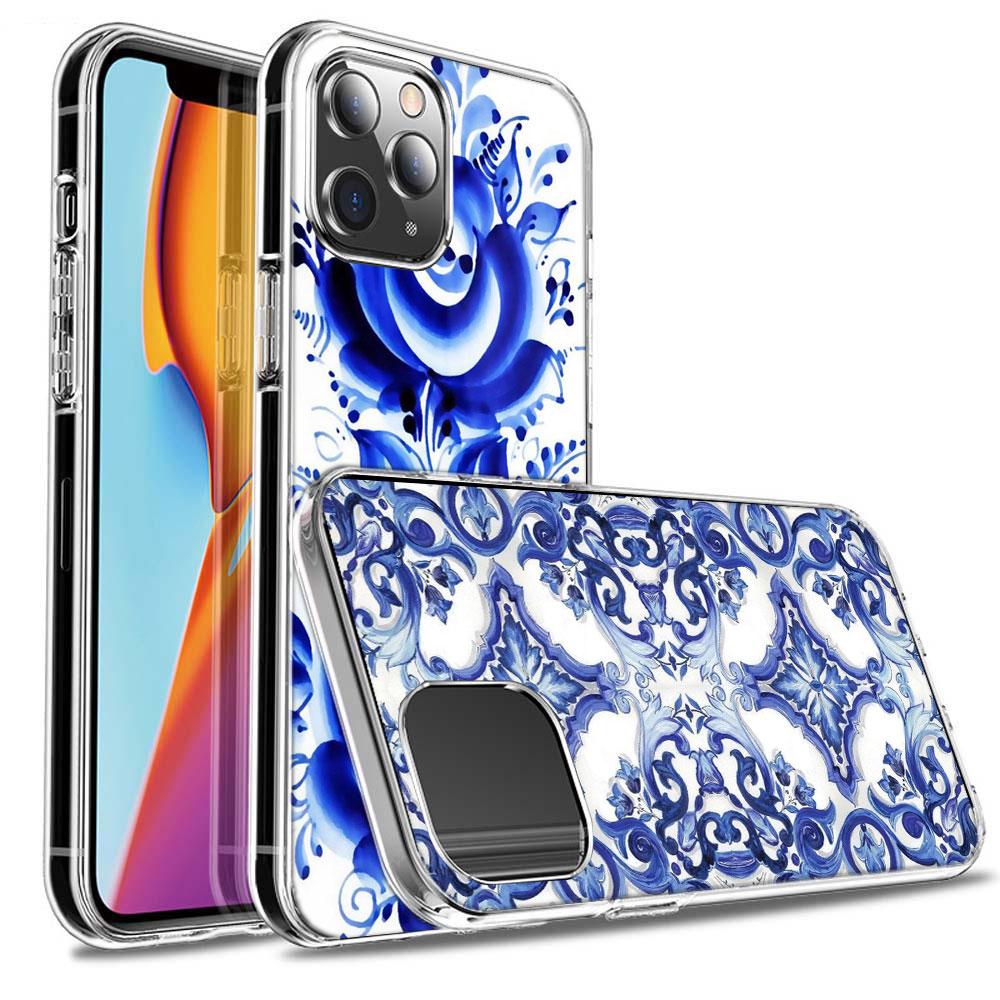 Blue White Porcelain Pattern Phone Case For Iphone 16E 15 Pro 14 Plus 17E 16 17 Pro Max Air 11 12 13 Mini Shockproof Capa Cut