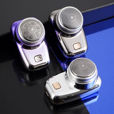 Electric Shaver Man New Waterproof Rechargeable Mini Men's Essential Pocket Machine 3 Knife Head Small Steel Gun Electric Shaver