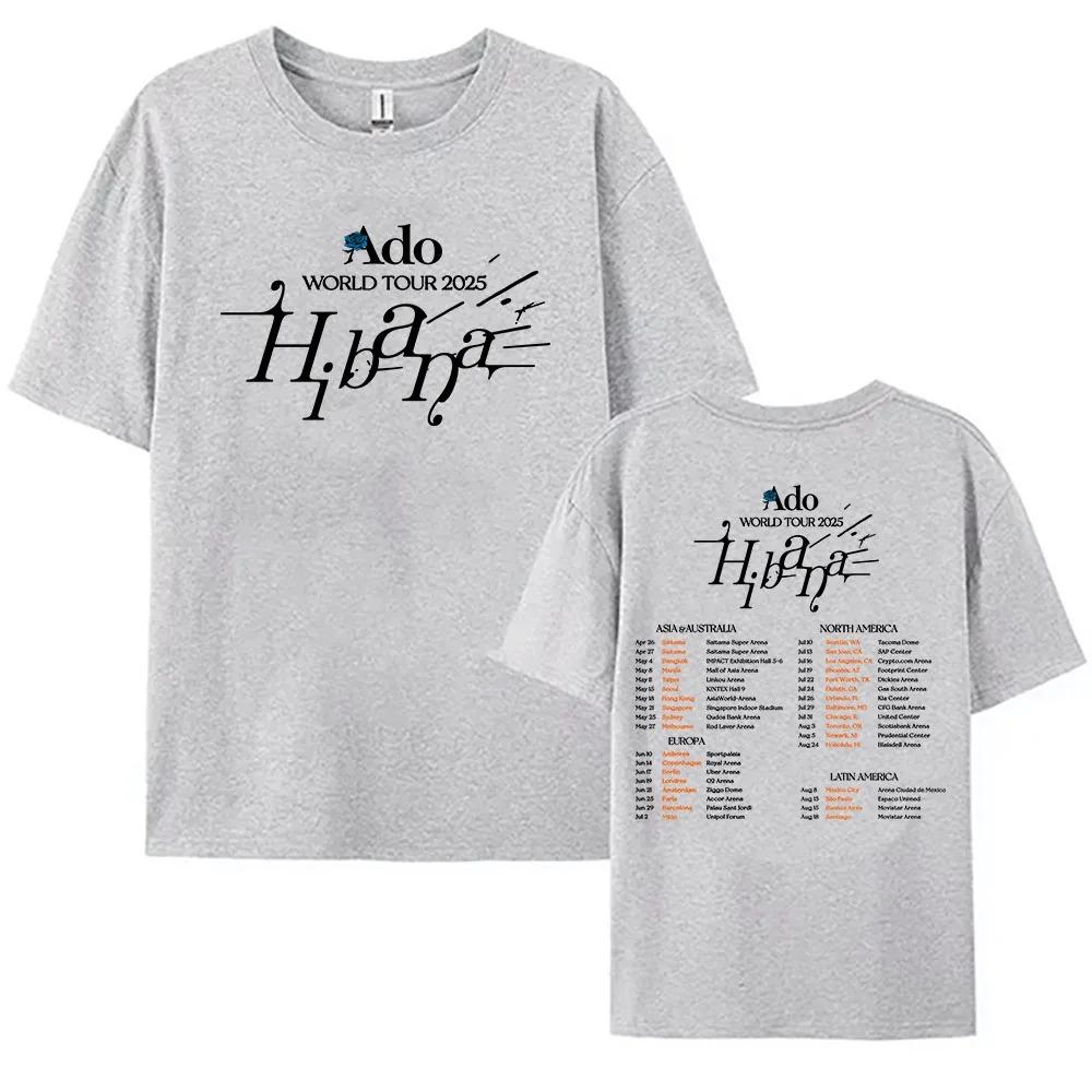Japanese Singer Ado Hibana World Tour Graphic Tees Fashion Vintage Short Sleeve Tshirts Men Women Casual Loose Cotton Tshirt