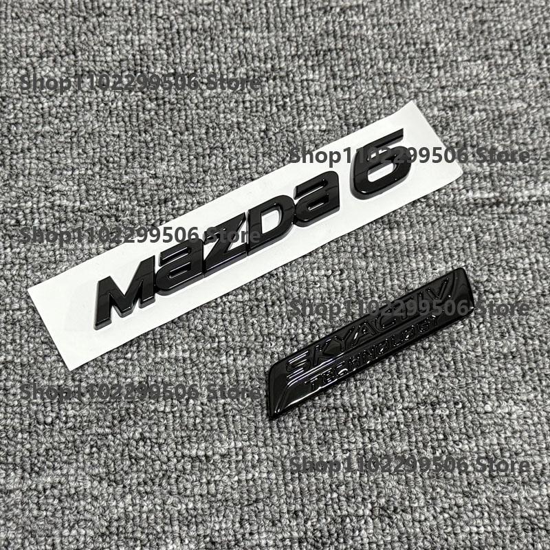 3D ABS Schwarz Buchstabe Heckklappe Heck Auto Emblem Abzeichen Aufkleber Dekoration Aufkleber Für Mazda 3 Mazda 6 Logo Modifizierte Zubehörteile