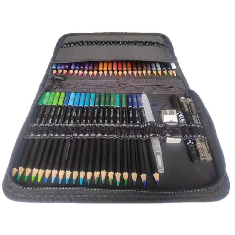78-Piece Water-Soluble Multi-Color Zipper Pouch Colored Pencil Set