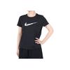 Nike Logo Crew Neck Casual Short Sleeve T-Shirt Women Tops Black FN2619-010
