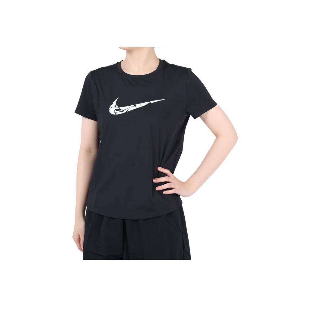 Nike Logo Crew Neck Casual Short Sleeve T-Shirt Women Tops Black FN2619-010