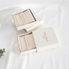 24/50/100Sets Custom Logo 9x9x2.5cm Jewelry Drawer Box 8x8cm Microfiber Strip Bags Can Debossed Logo For Earrings Rings Necklace