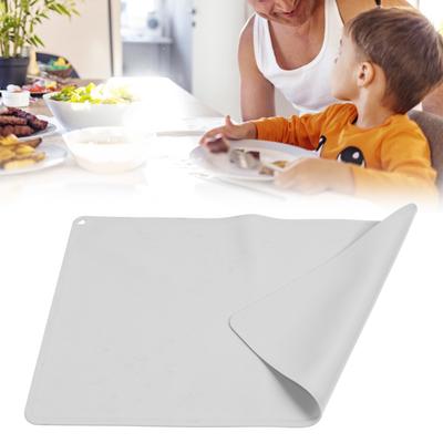Wasserdichte Rutschfeste Platzmatte Silikon Hitzeschutzpad Kinder Tischmatte für Küchengebrauch(Grau )
