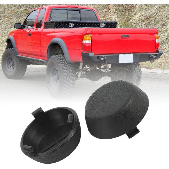 Rear Bumper Dome Bolt Cover 2PCS Rear Bumper Dome PT228 34000 BK ABS Black Replacement for Tacoma 2005‑2015