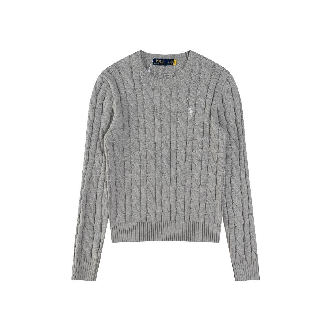 

ZYLLO Классический вязаный свитер с круглым вырезом, вышитый, осенне-зимний, модный новый свитер M