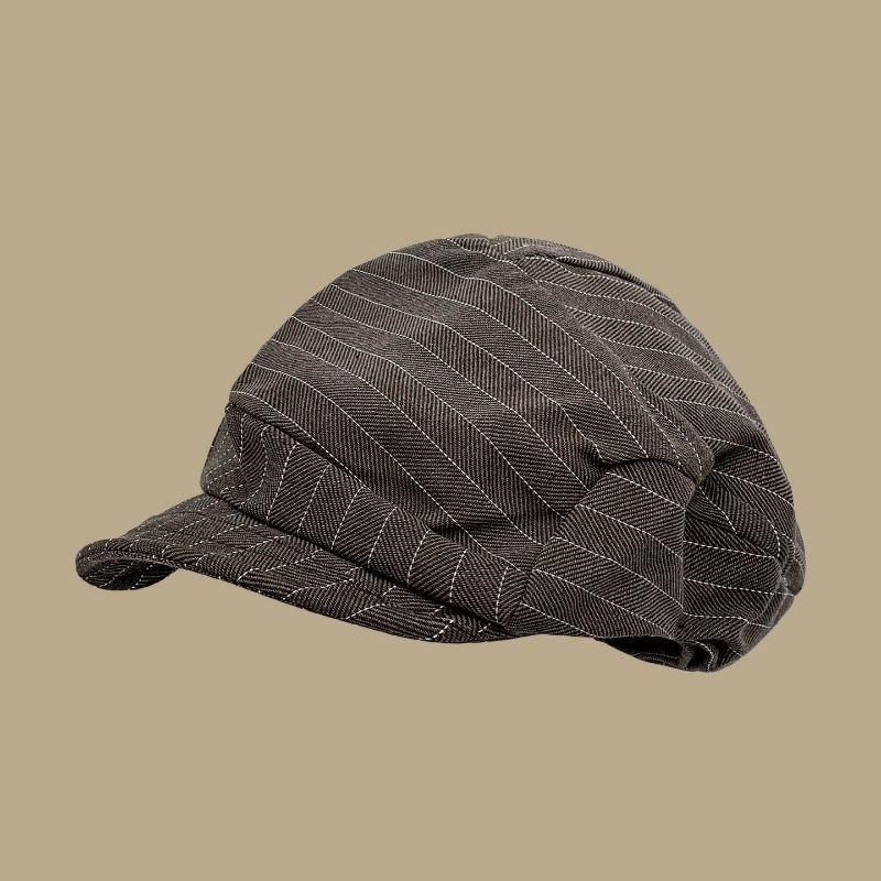 Striped Octagonal Sun Protection Summer Breathable Casual Hat