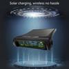 Small Digital Car Dashboard Clock Solar Power & Rechargeable Clear LCD Time Display Watch Stick On Car Clock