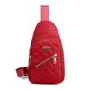 Women's Embroidered Nylon Chest Bag, Unisex Crossbody Sling Pack, Lightweight Travel Hiking Bag