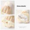 Warm Pullover Cap Pompom Beanie Hat New Knitted Cap  0-3Y