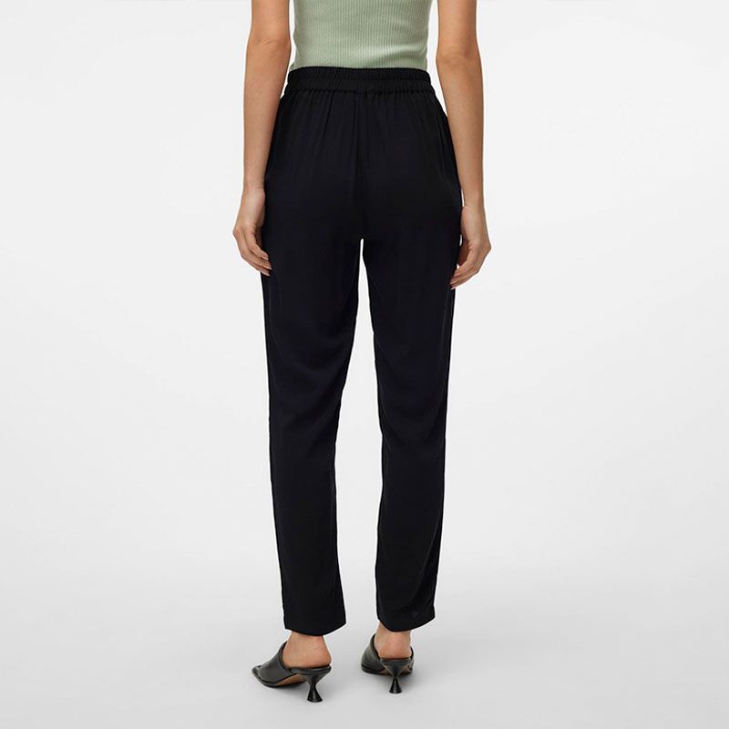 Black Straight Pants with Drawstring Woman VERO MODA