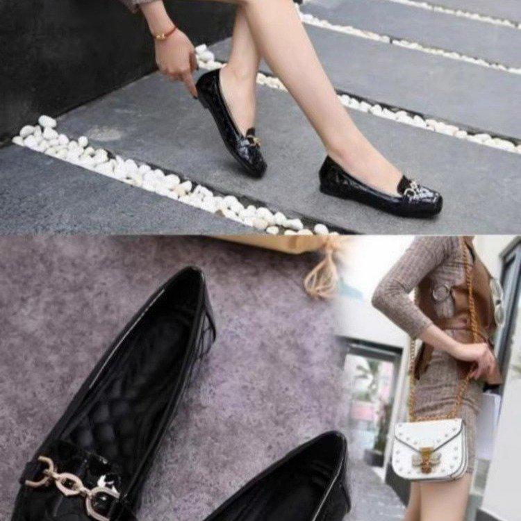 2025 Spring Women's Versatile Round Toe Soft Leather Shoes - Comfortable, Breathable, Patent Leather