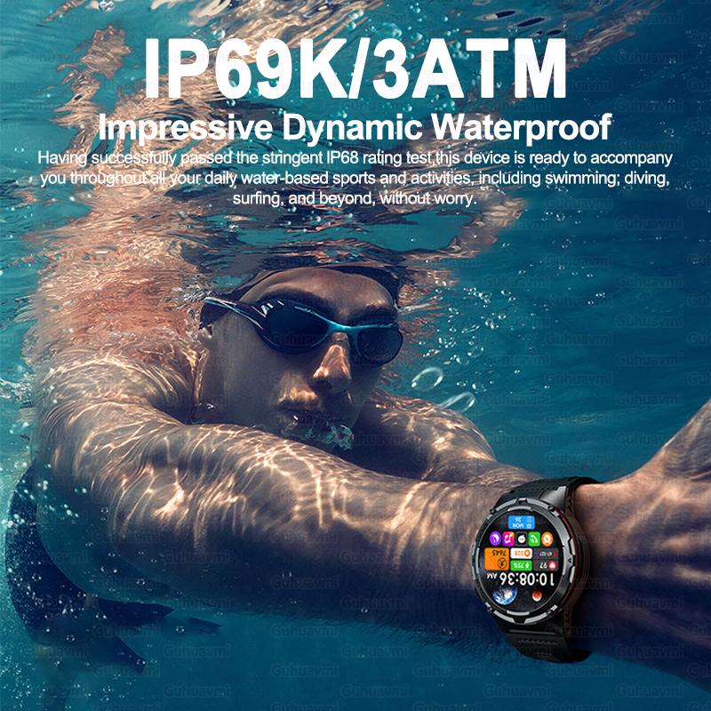 New Military GPS Smart Watches Men 3ATM Waterproof 24/7 Health 100+ Sport Modes Built-in NFC BT Call Smartwatch