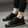 Trendy casual men's shoes Fashion minimalist and design styles Daily office Outdoor street High quality youth shoes Black New