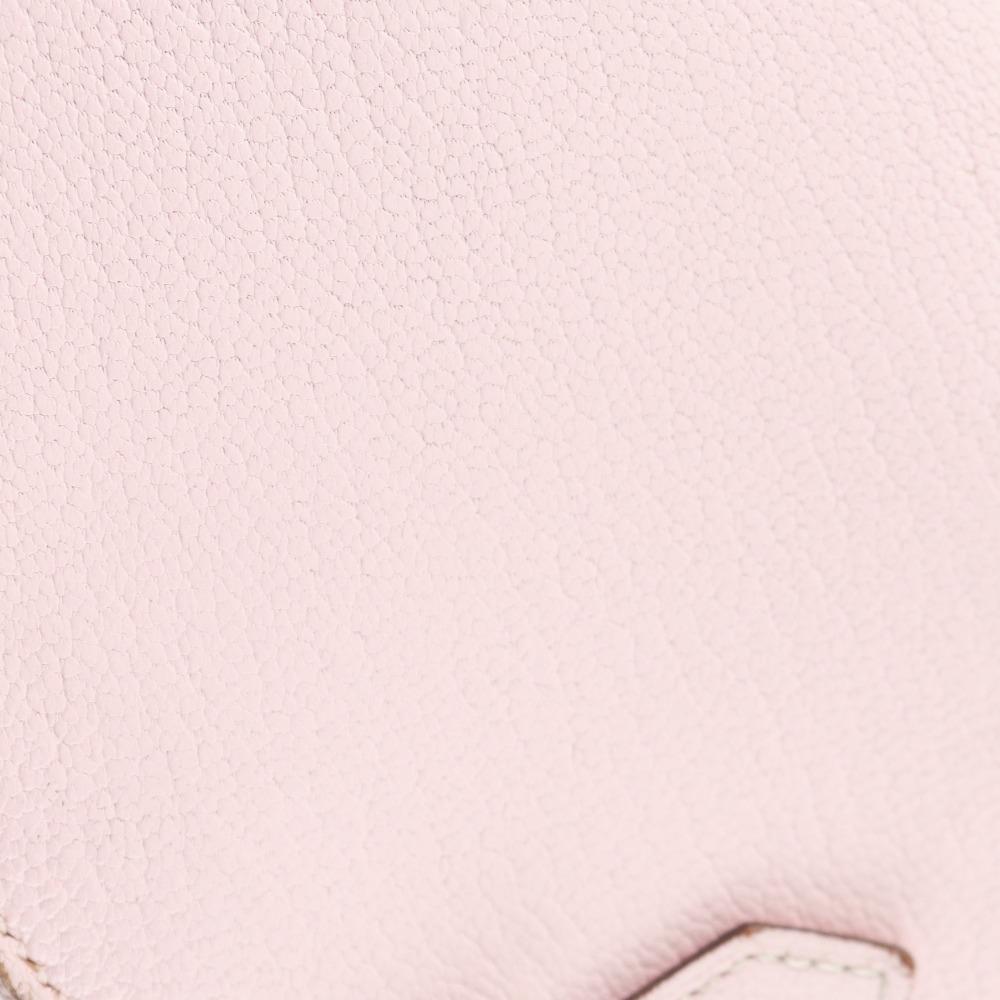 HERMES Beance fleet Purse pink leather Women Used