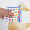 Round Dot Coral Fleece Cloth Kitchen Dishwashing Cloth Thickened Absorbent Dishwashing Square Towel Household Towel with Hanging Rope Hand Towel