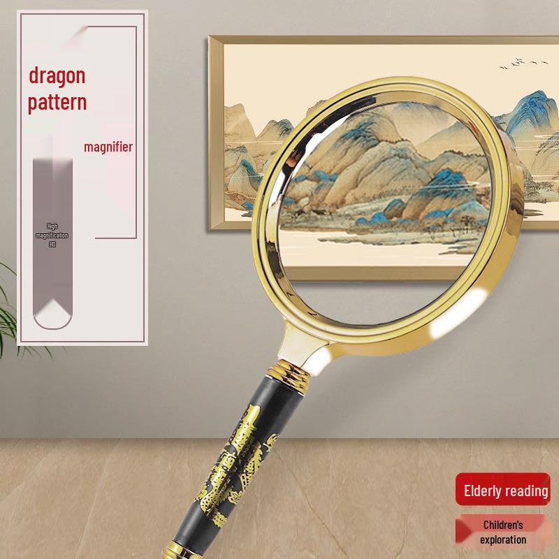 High-Definition Magnifying Glass: High Power for Elderly, Identification, and Students - Large Size Handheld 