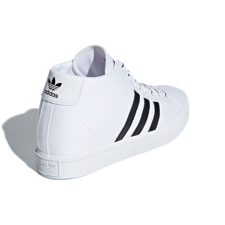 Adidas Originals Court Vantage Heel 3ST Casual Durable Non-Slip Mid-Top Skate Shoes Women Sneakers White Black F36311