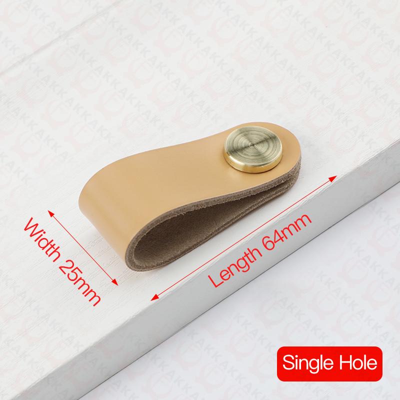 

KAK Nordic Furniture Drawer Knobs Leather Wardrobe Cupboard Door Pulls 96mm Kitchen Cabinet Handle Furniture Handle Hardware жовтий