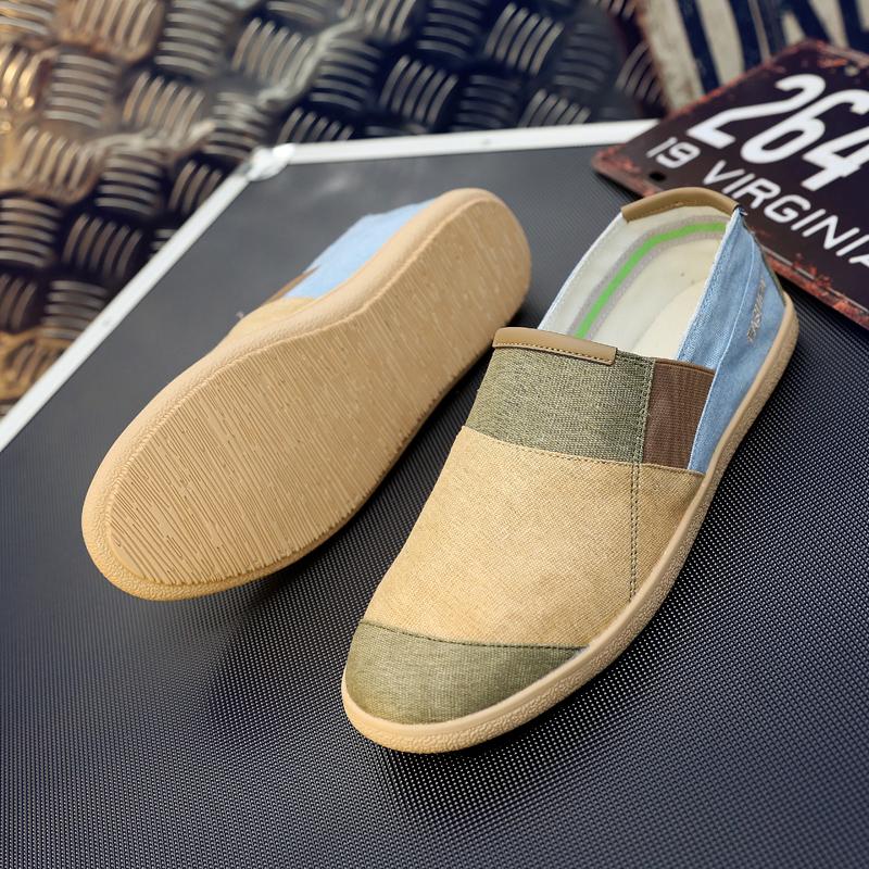 Men Summer Slip on Driving Shoes Flats Unisex Lazy Shoes Women Casual Canvas Shoes Large Size for Couple