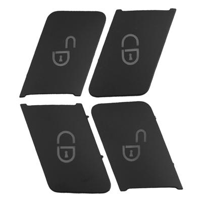 4 Pièces Couvercle de Bouton d'Interrupteur de Verrouillage/Déverrouillage de Porte de Voiture Plastique Noir Argenté Pour Mercedes Classe C W204 / Classe E W212 Garniture de Couvercle de Bouton de Porte 4