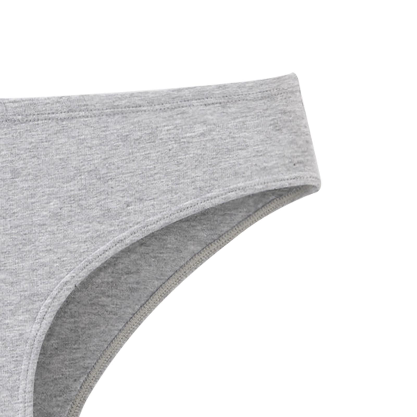 

Women Briefs Soft Full Cotton Stretch Bikini Half Coverage Underwear for Daily Wear Grey L